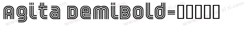 Agita DemiBold字体转换